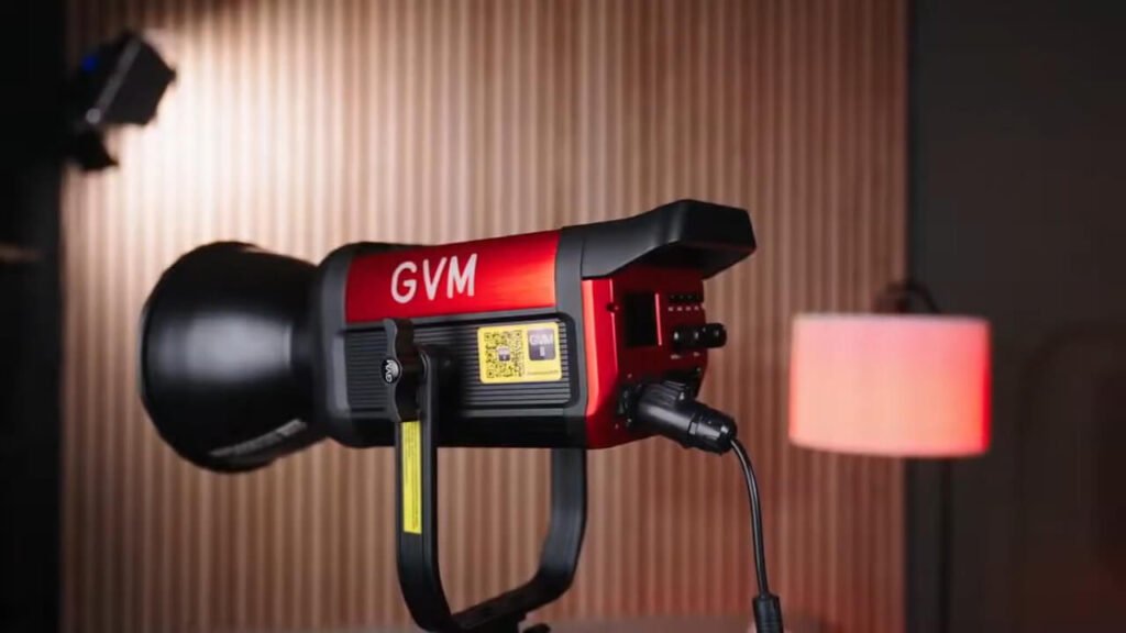 GVM PRO SD300C rear control panel and LCD screen menu interface during hands-on review.