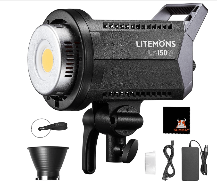 Godox Litemons LA150D, the ideal godox continuous light for YouTuber lighting setups and talking head videos.